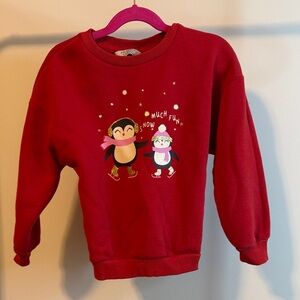 Primark Red Kids Sweatshirt with Penguins